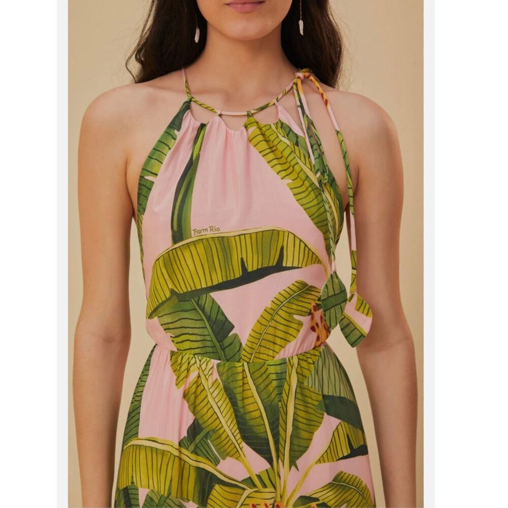 FARM Rio Tropical Print Maxi Dress - Pink and Green - Picture 2 of 15